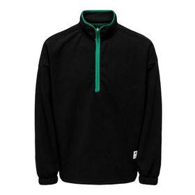 Only & Sons Onsclark Rlx Fleece 1-2 ZIP Siyah Erkek Sweatshirt