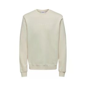 Only & Sons Onsconnor Authentic Reg Crew Neck Antique White Erkek Sweatshirt