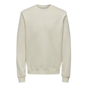 Only & Sons Onsconnor Authentic Reg Crew Neck Antique White Erkek Sweatshirt