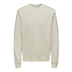 Only & Sons Onsconnor Authentic Reg Crew Neck Antique White Erkek Sweatshirt