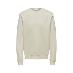 Only & Sons Onsconnor Authentic Reg Crew Neck Antique White Erkek Sweatshirt