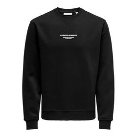 Only & Sons Onscurated Reg Crew Neck Sweat Black Erkek Sweatshirt
