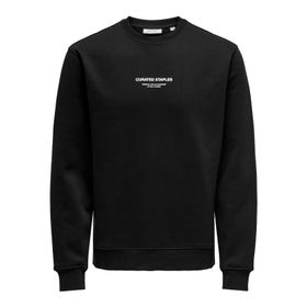Only & Sons Onscurated Reg Crew Neck Sweat Black Erkek Sweatshirt