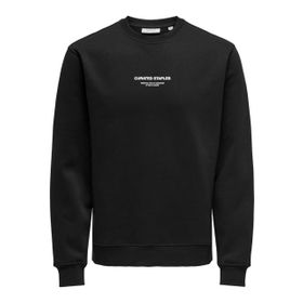 Only & Sons Onscurated Reg Crew Neck Sweat Black Erkek Sweatshirt