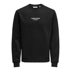 Only & Sons Onscurated Reg Crew Neck Sweat Black Erkek Sweatshirt