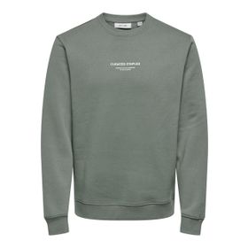 Only & Sons Onscurated Reg Crew Neck Sweat Castor Gray Erkek Sweatshirt
