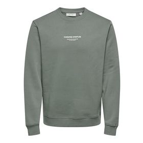 Only & Sons Onscurated Reg Crew Neck Sweat Castor Gray Erkek Sweatshirt