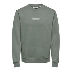 Only & Sons Onscurated Reg Crew Neck Sweat Castor Gray Erkek Sweatshirt