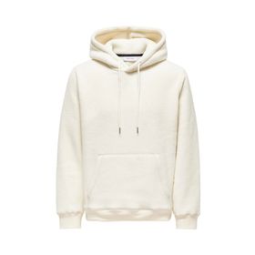 Only & Sons Onsemılıo 22030287 Ekru Kapüşonlu Teddy Kumaş Erkek Sweatshirt