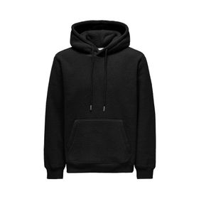 Only & Sons Onsemılıo 22030287 Siyah Kapüşonlu Teddy Kumaş Erkek Sweatshirt