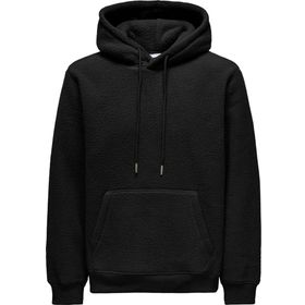 Only & Sons Onsemılıo 22030287 Siyah Kapüşonlu Teddy Kumaş Erkek Sweatshirt