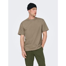 Only & Sons Onsfred Çöl Boz Kahverengi Erkek T-shirt