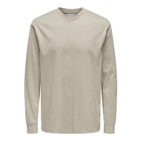 Only & Sons Onsfred Life RLX Ls Tee Gümüş Astar Uzun Kollu Erkek T-shirt