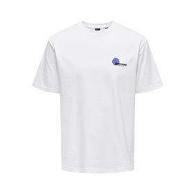 Only & Sons Onskoley Life RLX SS TEE Beyaz Erkek T-shirt
