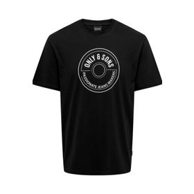 Only & Sons Onslamer Life Reg Logo Ss Tee Black Erkek T-shirt