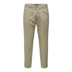 Only & Sons Onsleo Crop Linen Mix 0048 Pant Chinchilla Erkek Pantolon