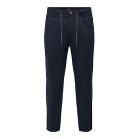 Only & Sons Onsleo Crop Linen Mix 0048 Pant Dark Navy Erkek Pantolon