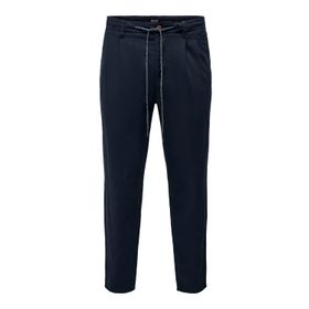 Only & Sons Onsleo Crop Linen Mix 0048 Pant Koyu Lacivert Erkek Pantolon