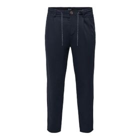 Only & Sons Onsleo Crop Linen Mix 0048 Pant Koyu Lacivert Erkek Pantolon
