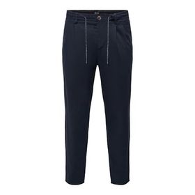Only & Sons Onsleo Crop Linen Mix 0048 Pant Koyu Lacivert Erkek Pantolon