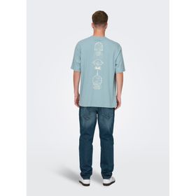 Only & Sons Onsmalik Life Rlx Ss Tee Soluk Mavi Erkek T-shirt
