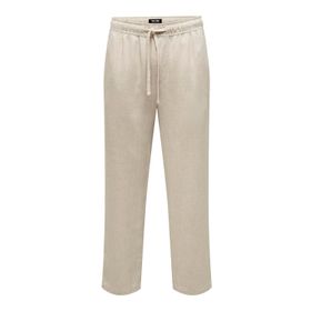 Only & Sons Onssinus Loose Visc Lin 0075 PNT Bej Erkek Pantolon