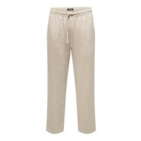 Only & Sons Onssinus Loose Visc Lin 0075 PNT Bej Erkek Pantolon