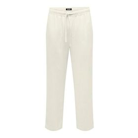 Only & Sons Onssinus Loose Visc Lin 0075 Pnt Beyaz Erkek Pantolon