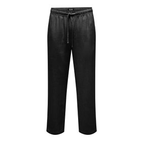 Only & Sons Onssinus Loose Visc Lin 0075 Pnt Siyah Erkek Pantolon