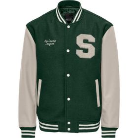 Only Yeşil-Onsjay Varsity Jacket Otw Erkek Ceket