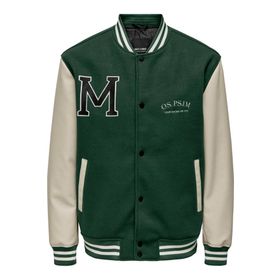 Only Yeşil-Onsjay Varsity Jacket Otw Erkek Ceket
