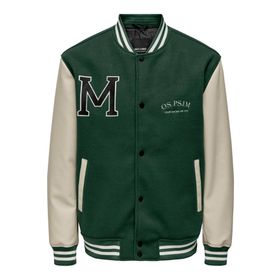 Only Yeşil-Onsjay Varsity Jacket Otw Erkek Ceket
