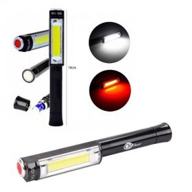 Onstar Kırmızı Flaşörlü Pilli 5w Mıknatıslı El Feneri Cob Led