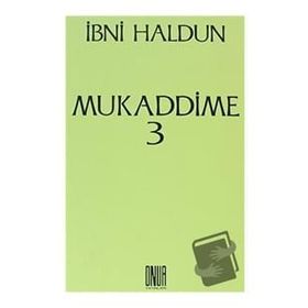 Onur Yayınları Mukaddime Cilt: 3
