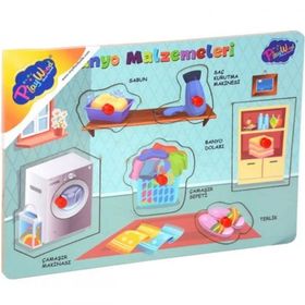 Onyıl Oyuncak Ahşap Tutmalı Banyo Malzemelerii