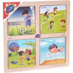 Onyıl Oyuncak ONY-343/344/345/346 Ahşap Eğitici 4'lü Puzzle
