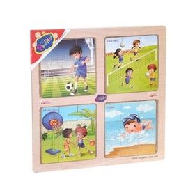 Onyıl Oyuncak ONY-343/344/345/346 Ahşap Eğitici 4'lü Puzzle