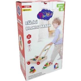 Onyıl Oyuncak ONY373 Kutuda Ahşap Eğitici Bloklu Araba