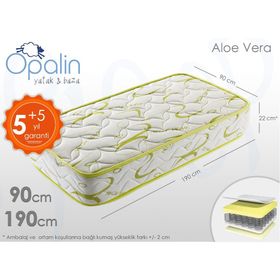 Opalin Aloevera 90x190 cm Ortopedik Yaylı Yatak