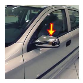 Opel Astra G 1999 Uzeri Krom 2 Parça Ayna Kapağı