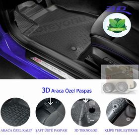 Opel Astra H 2004 Sonrası 3D Havuzlu Paspas
