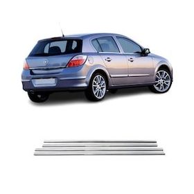 Opel Astra H HB 2004-2010 Paslanmaz Çelik 4 Parça Krom Cam Çıtası