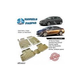 Opel Astra J Bej 3D Havuzlu Paspas