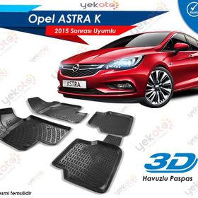Opel Astra K 2015 Sonrası Siyah 3D Havuzlu Paspas