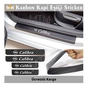 Opel Calibra 4 Adet Karbon Kapı Eşiği Sticker