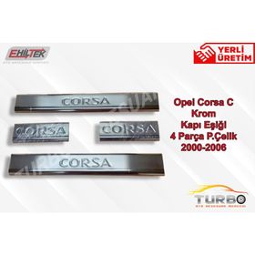 Opel Corsa-C 2000-2006 4 Parça Krom Kapı Eşiği