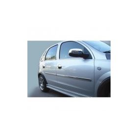 Opel Corsa C 2001-2006 Paslanmaz Çelik 4 Parça Krom Cam Çıtası