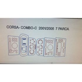 Opel Corsa C 2003 - 2005 Arası 7 Parça Maun Torpido Kaplama