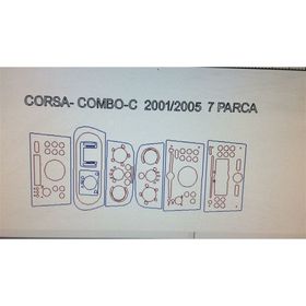Opel Corsa C 2003 - 2005 Arası 7 Parça Maun Torpido Kaplama