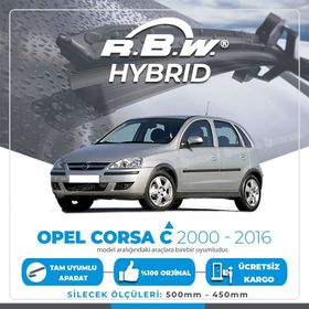 Opel Corsa C RBW Hybrid 2000-2006 Silecek Takımı